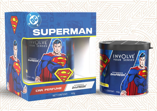 Superman Car Fragrance: Fiber Tin Can OFFICIAL DC MERCHANDISE (40 g)