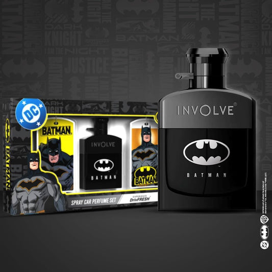 OFFICIAL DC- Batman Car Perfume Spray + Hot Wheels Bundle