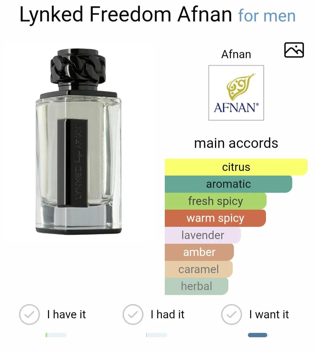 AFNAN LYNKED FREEDOM EAU DE PARFUM 100ML